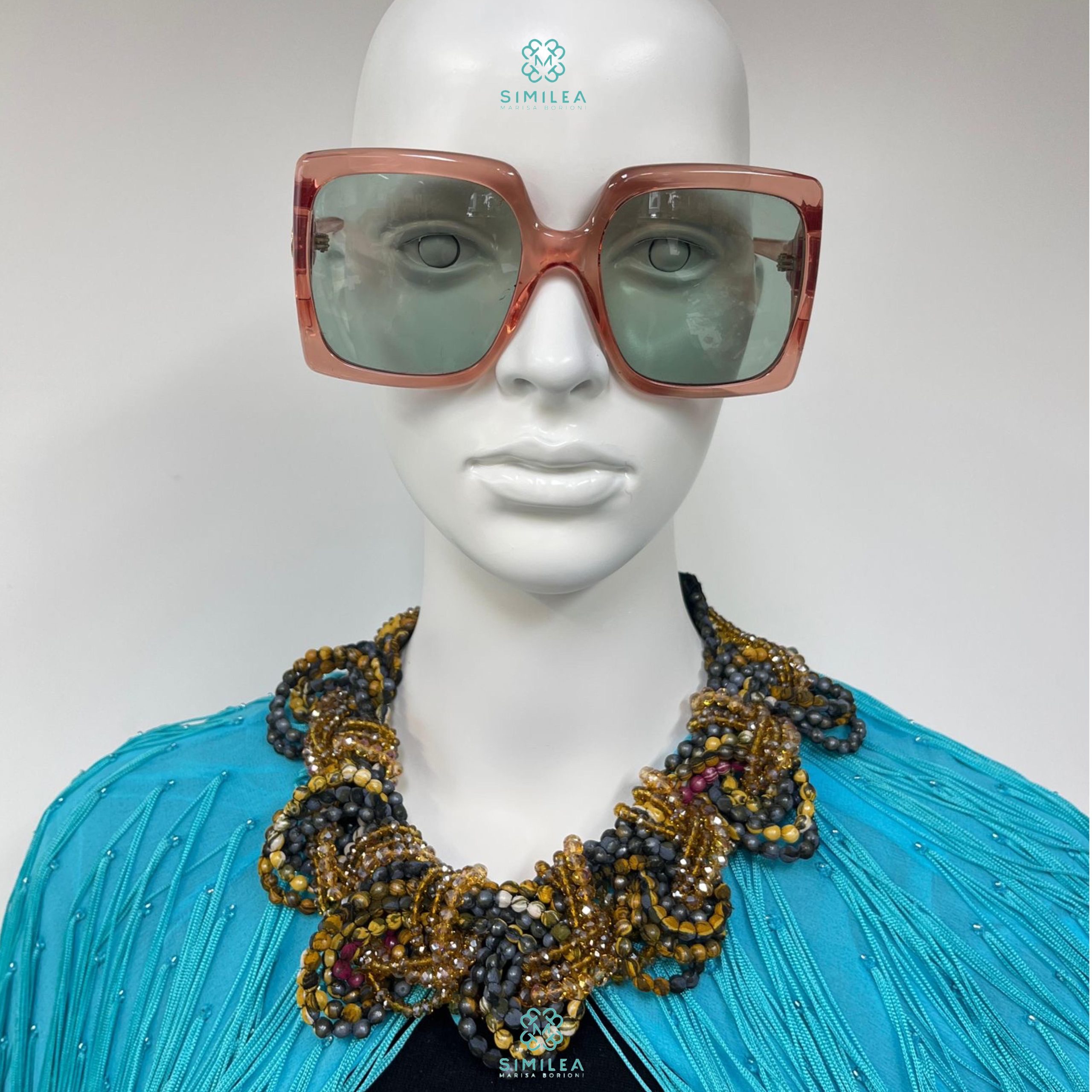 Similea Gioielli - Poncho verde azzurro - collana - b